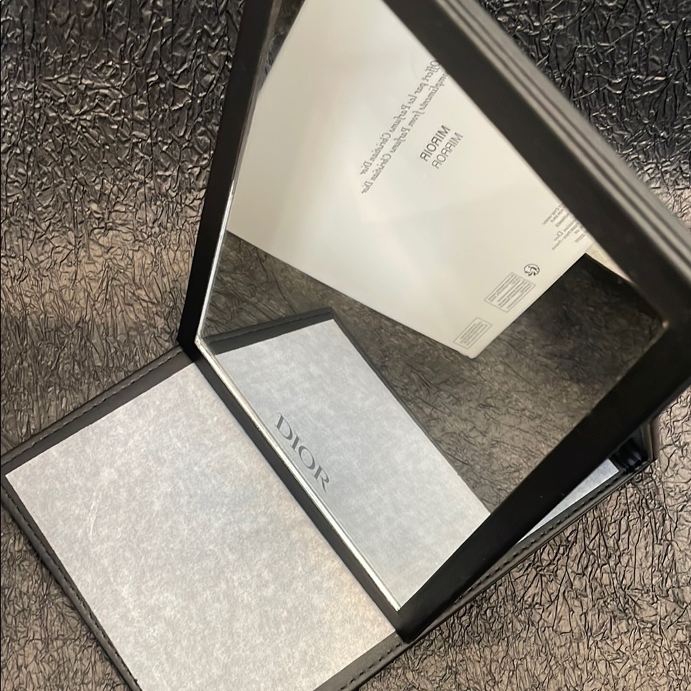 Dior Compact Mirror in Black and Silver